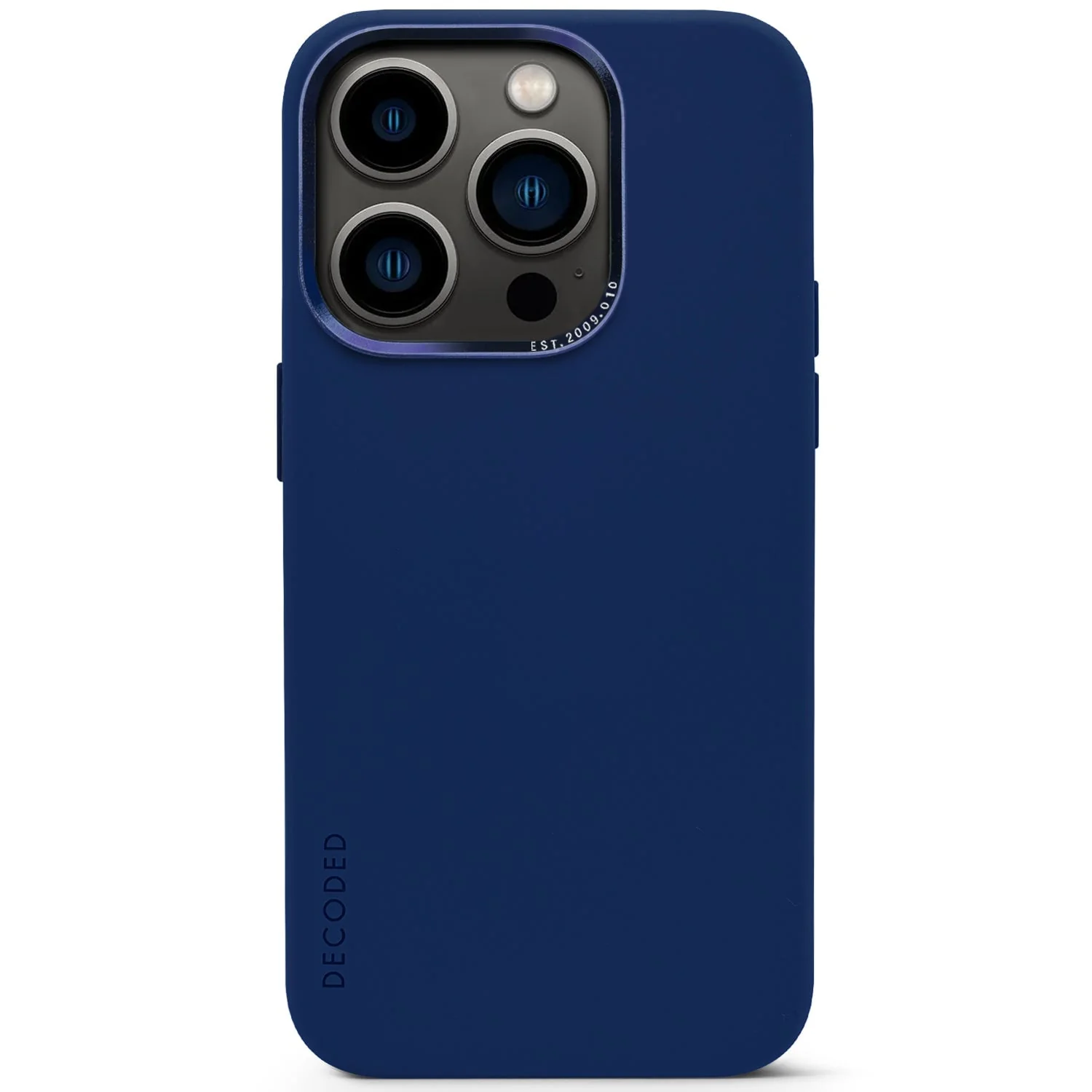 AntiMicrobial Silicone Back Case | Navy Peony | iPhone 14 Pro | D23IPO14PBCS9NE