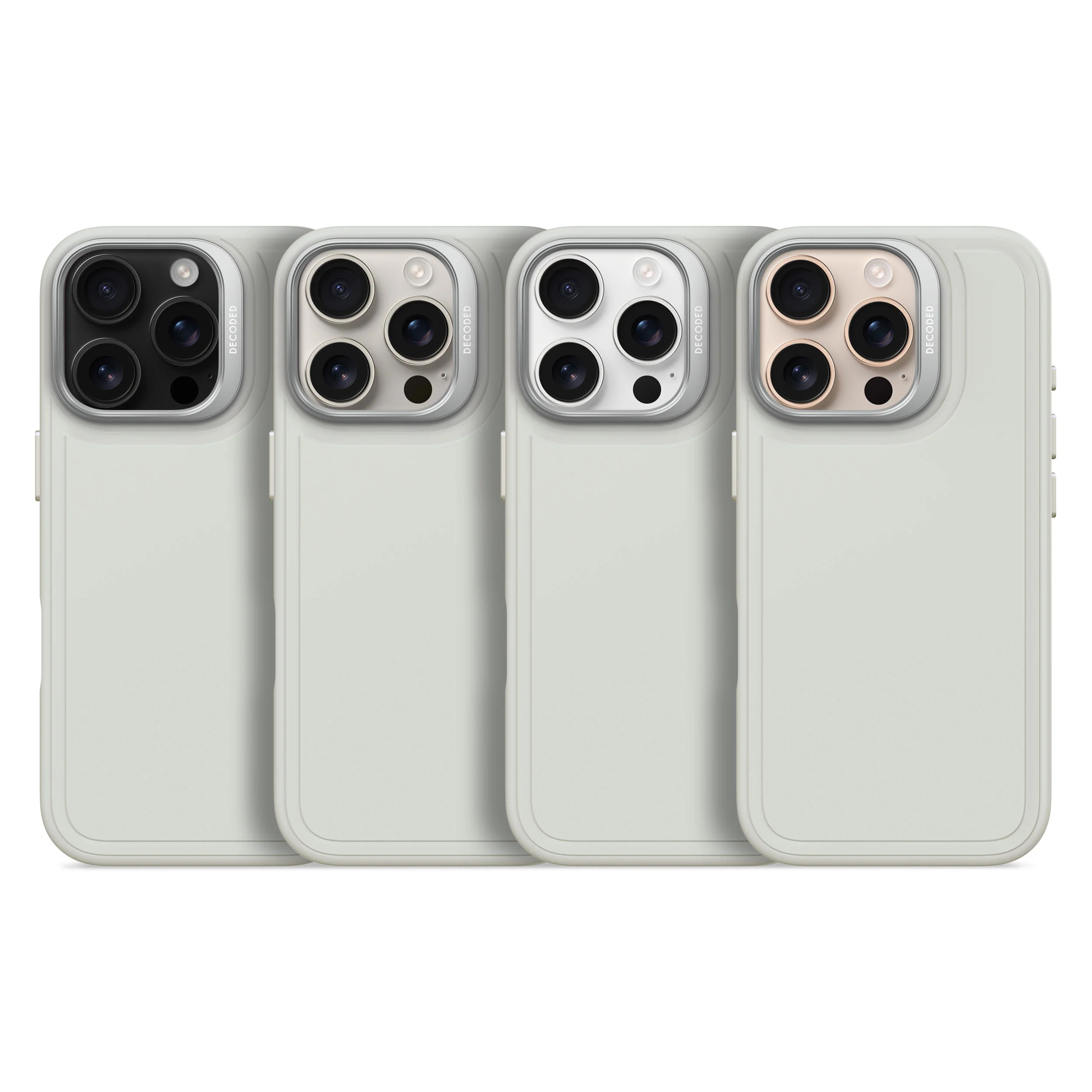 AntiMicrobial Silicone Stacks Case | Stone Grey | iPhone 16 Pro Max | D25IPO16PMBCST9SY - Image 11