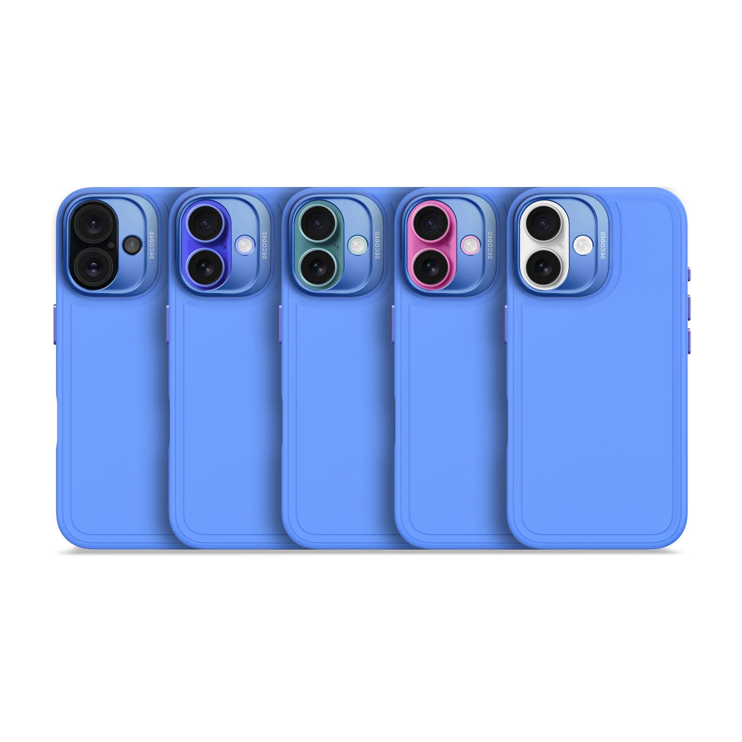 AntiMicrobial Silicone Stacks Case | Super Sonic Blue | iPhone 16 Plus | D25IPO16PLBCST9SC - Image 9