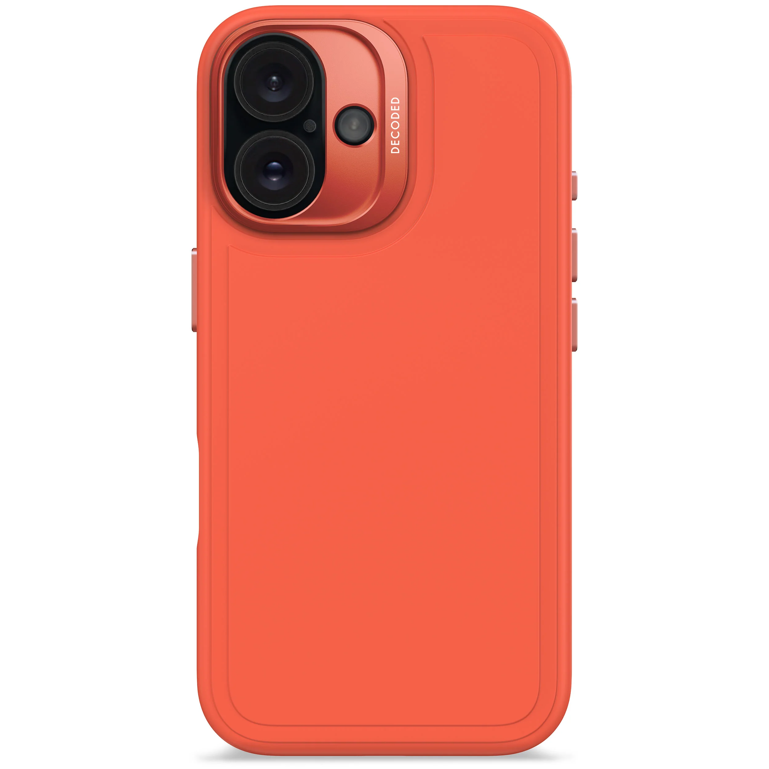 AntiMicrobial Silicone Stacks Case | Tangerine Orange | iPhone 16 | D25IPO16BCST9TE