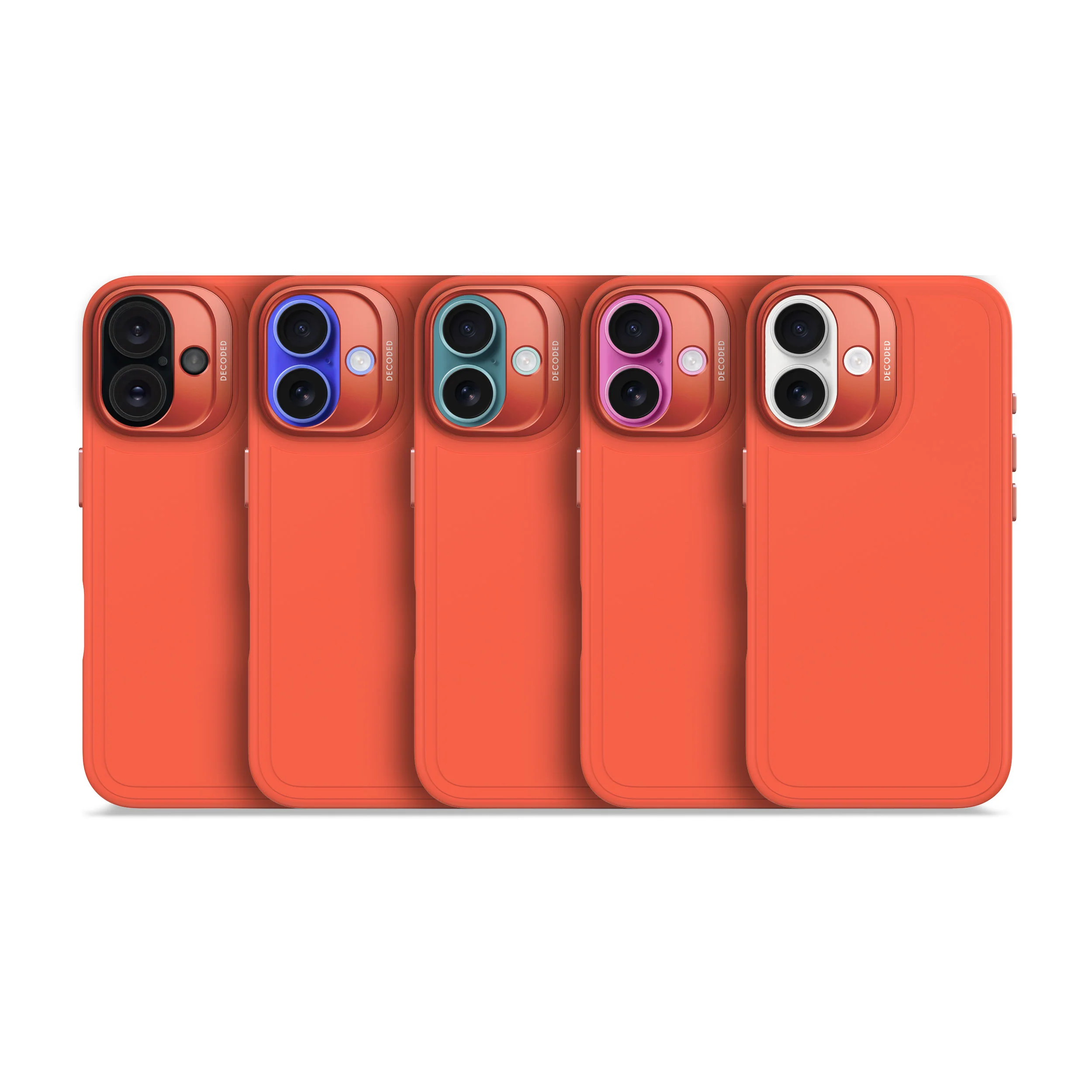 AntiMicrobial Silicone Stacks Case | Tangerine Orange | iPhone 16 | D25IPO16BCST9TE - Image 10