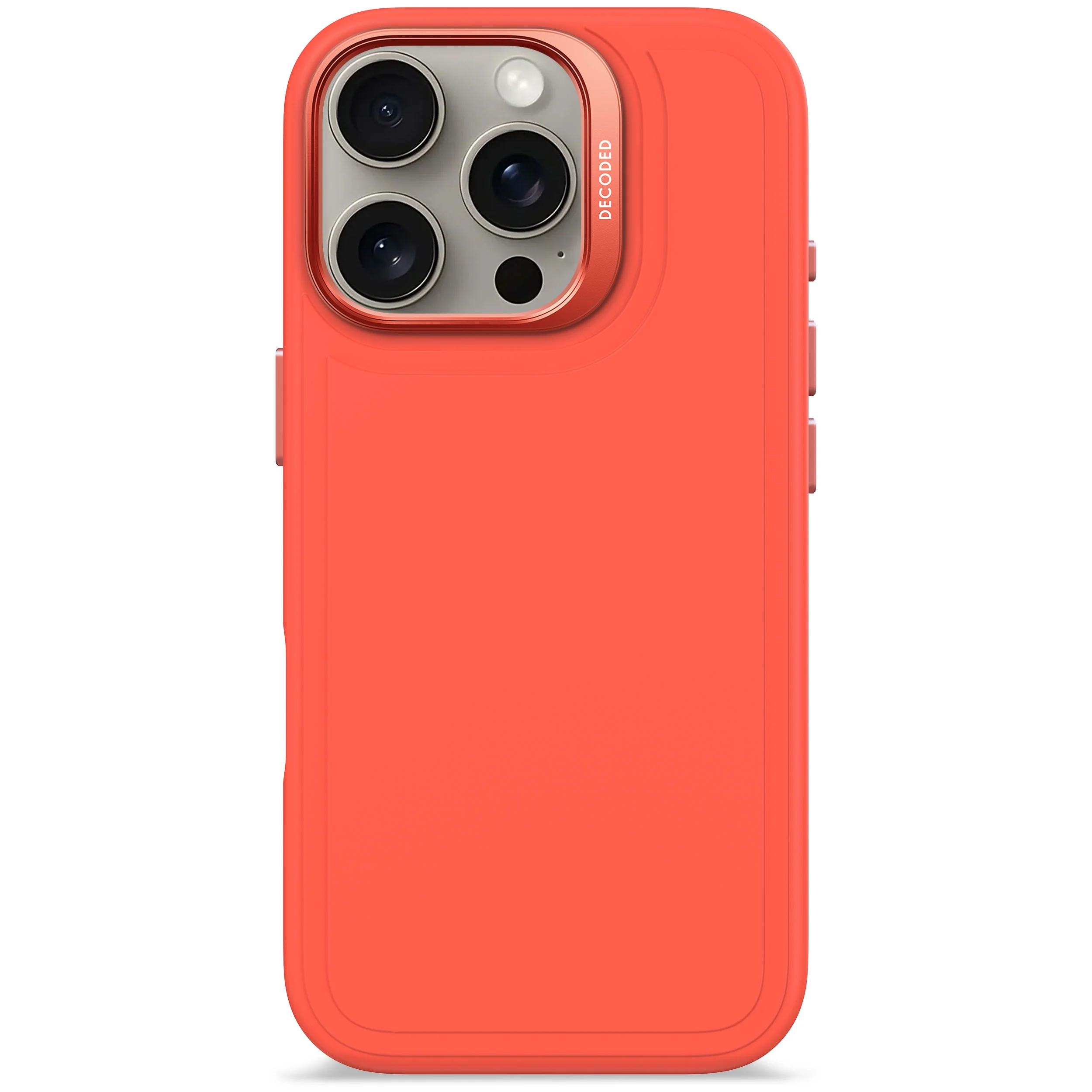 AntiMicrobial Silicone Stacks Case | Tangerine Orange | iPhone 16 Pro | D25IPO16PBCST9TE