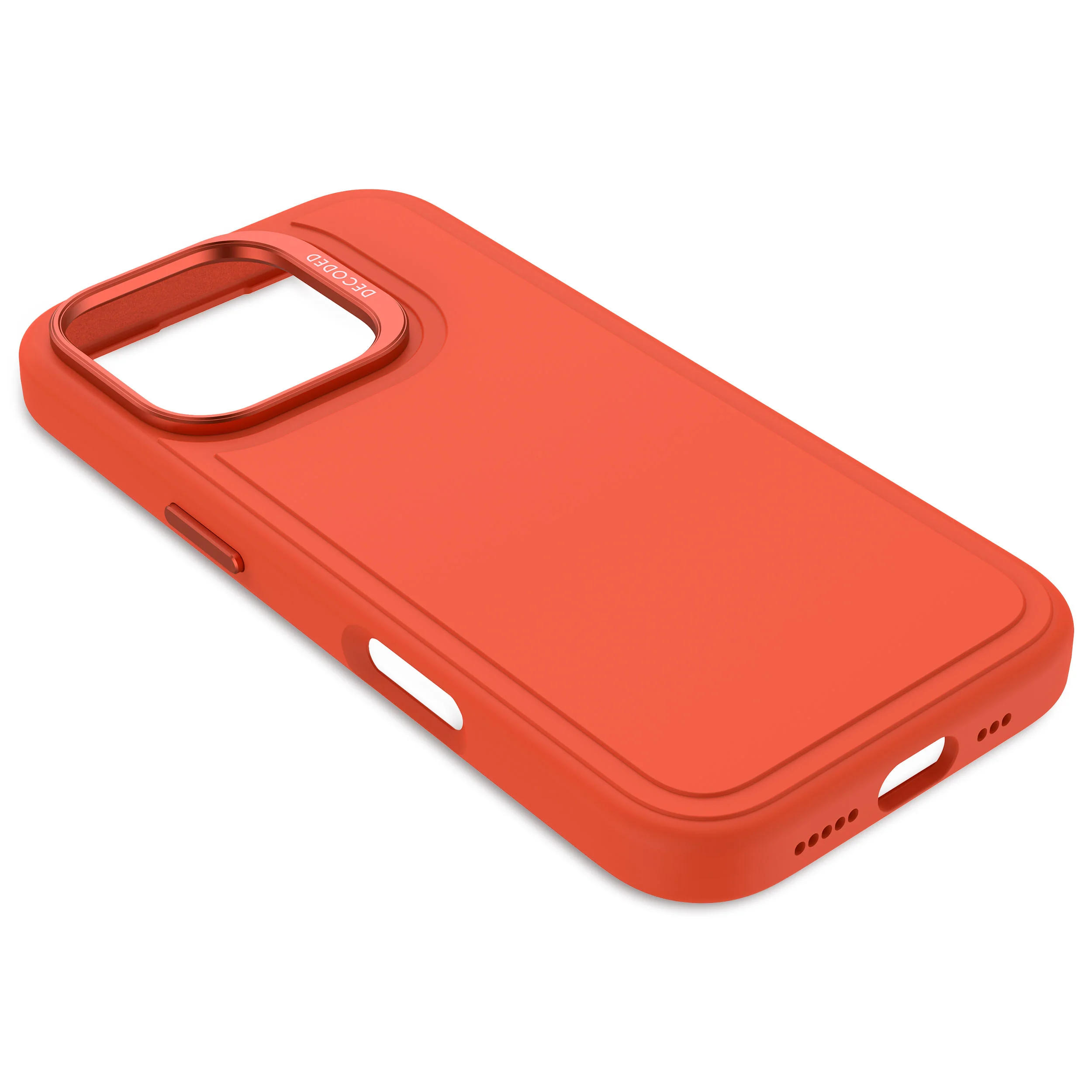 AntiMicrobial Silicone Stacks Case | Tangerine Orange | iPhone 16 Pro | D25IPO16PBCST9TE - Image 8