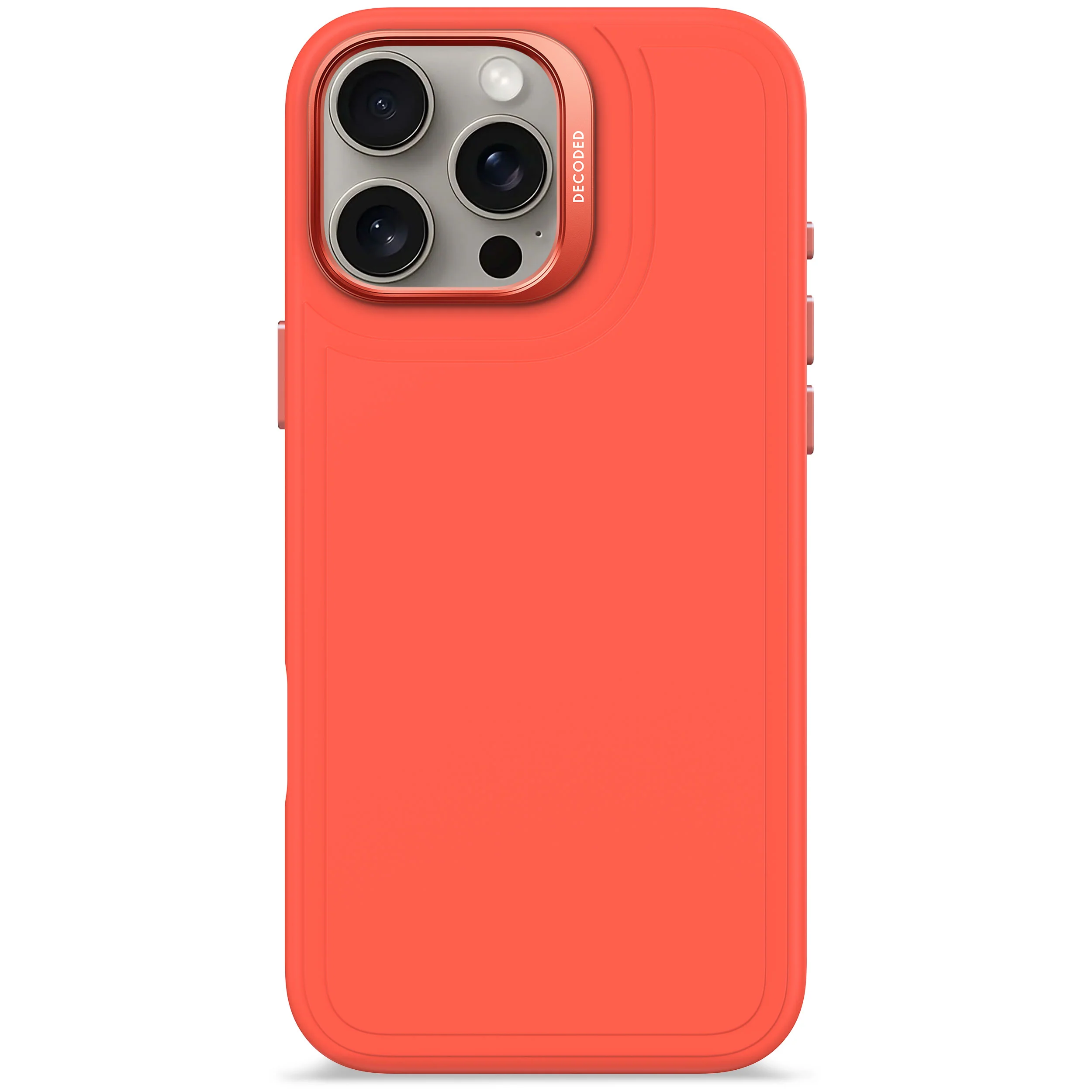 AntiMicrobial Silicone Stacks Case | Tangerine Orange | iPhone 16 Pro Max | D25IPO16PMBCST9TE