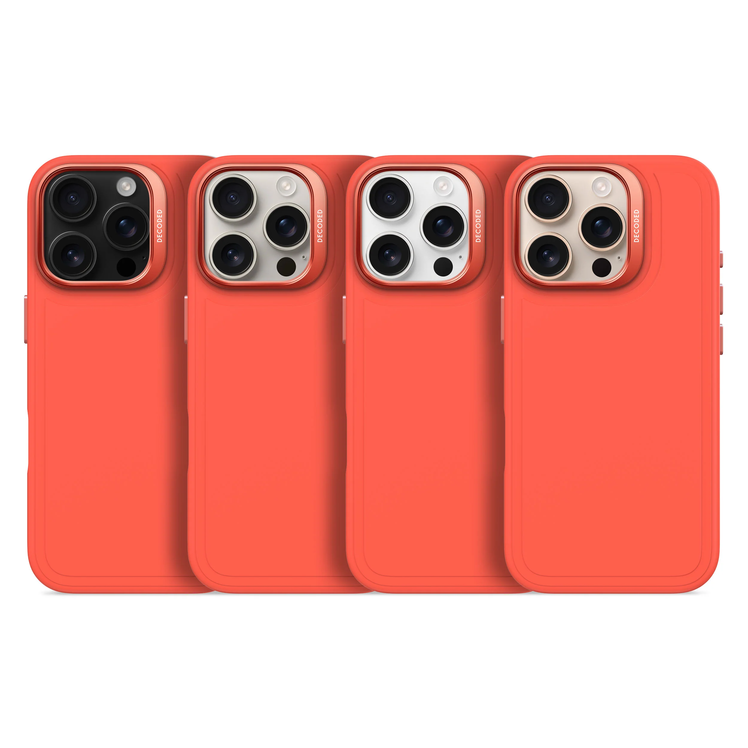 AntiMicrobial Silicone Stacks Case | Tangerine Orange | iPhone 16 Pro Max | D25IPO16PMBCST9TE - Image 11