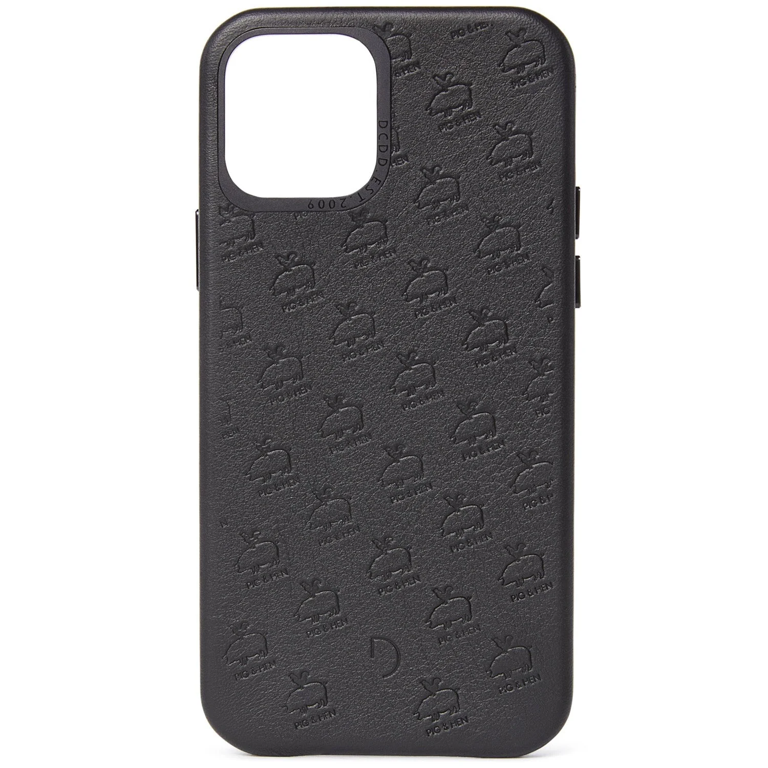Leather Back Cover Pig & Hen | Black