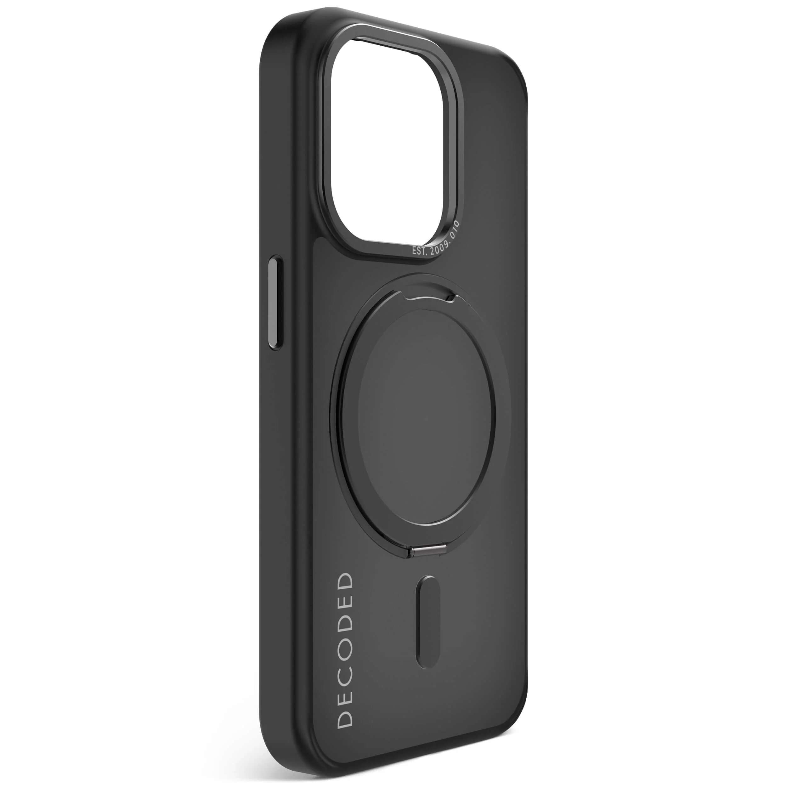 Recycled Plastic Transparent Loop Stand Back Case | Transparent Black | iPhone 15 Pro | D24IPO15PLSBC1FK - Image 4