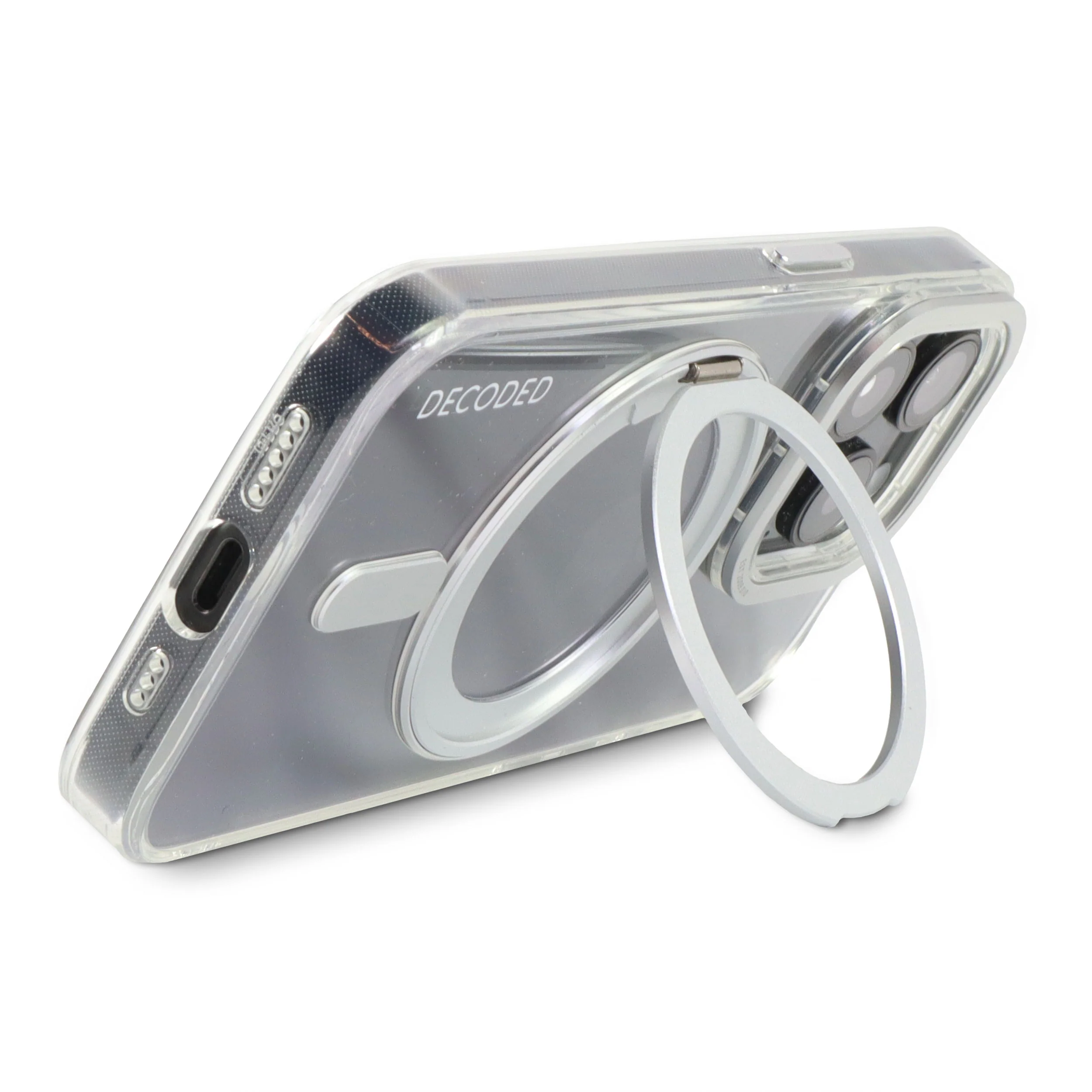 Recycled Plastic Transparent Loop Stand Back Case | Transparent | iPhone 15 | D24IPO15LSBC1TT - Image 6
