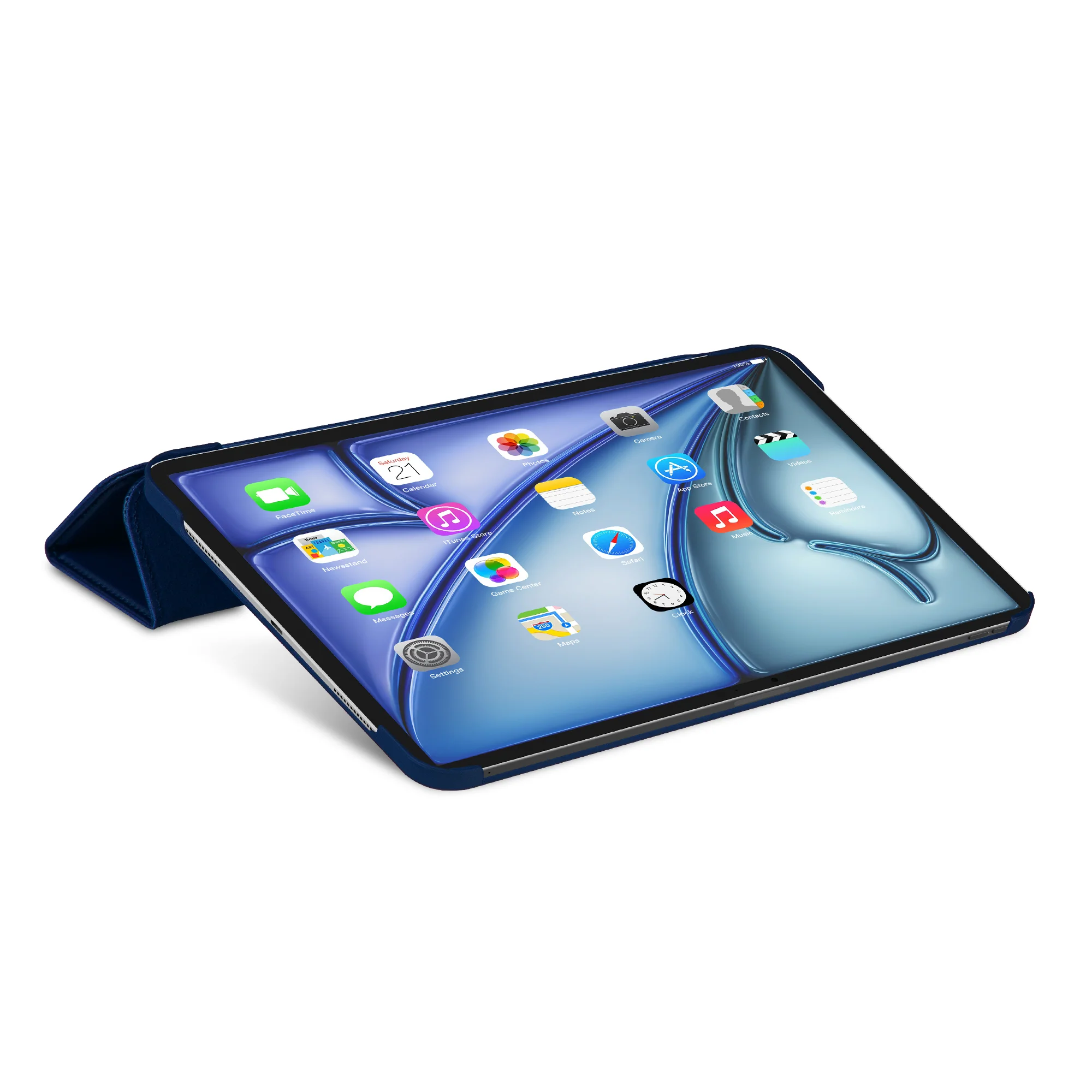 Textured Silicone Slim Cover | Navy Peony | iPad Air 11" | D24IPAA109SC1NE - Image 8
