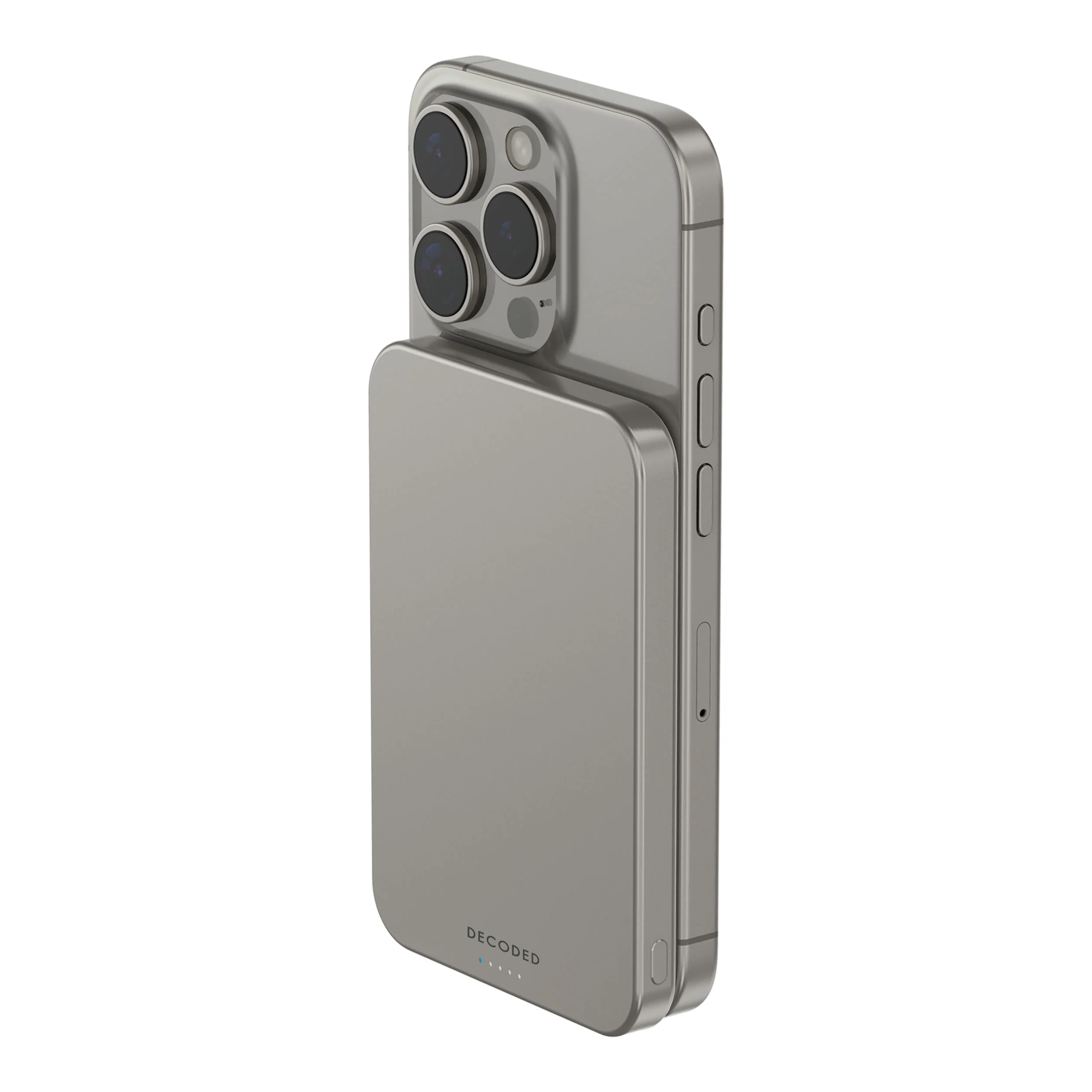 Aluminum Ultra Slim Qi2 Wireless Powerbank 5.000 mAh | Titanium | D25MSPB5TM